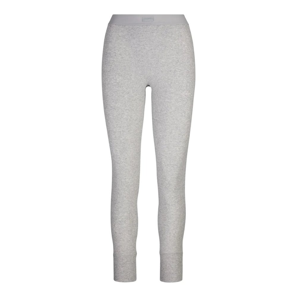 Skims Cotton Rib Leggings - Light Heather Grey